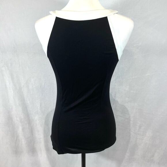 INC black and white color block cutout top size medium - Picture 6 of 8